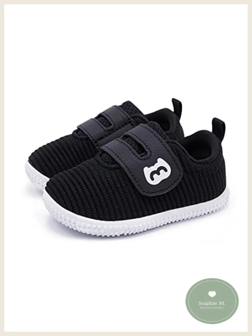 Baby First Walker Shoes Non-Slip Breathable Hook & Loop Sneakers